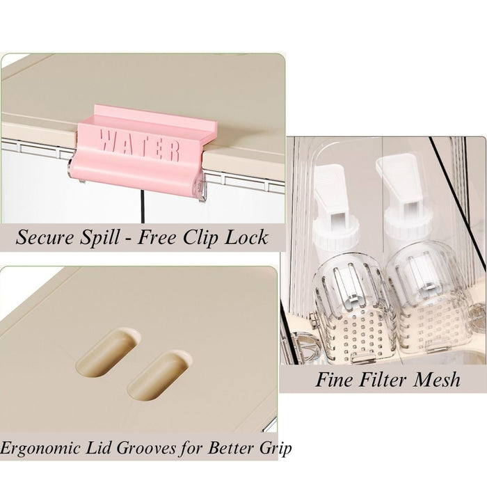 Leak-proof lid and fine filter mesh detail of Drink Dispenser With Tap