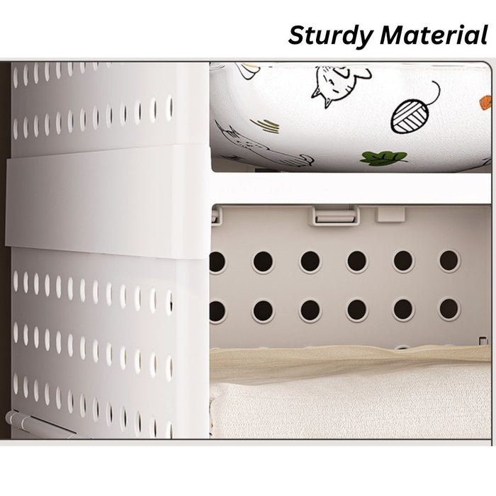 Sturdy material structure of Modular Wardrobe Storage Shelf for clothes storage