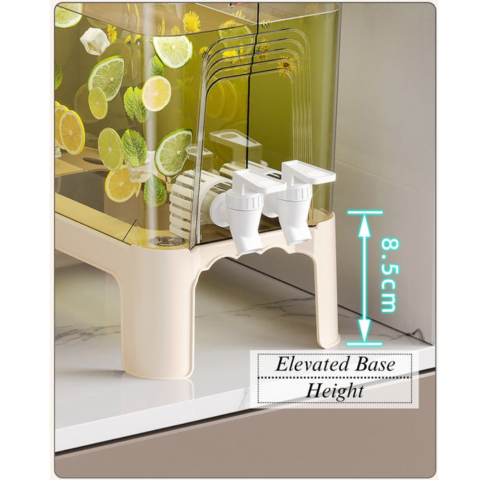 Elevated base design of Juice Dispenser providing 8.5cm cup clearance