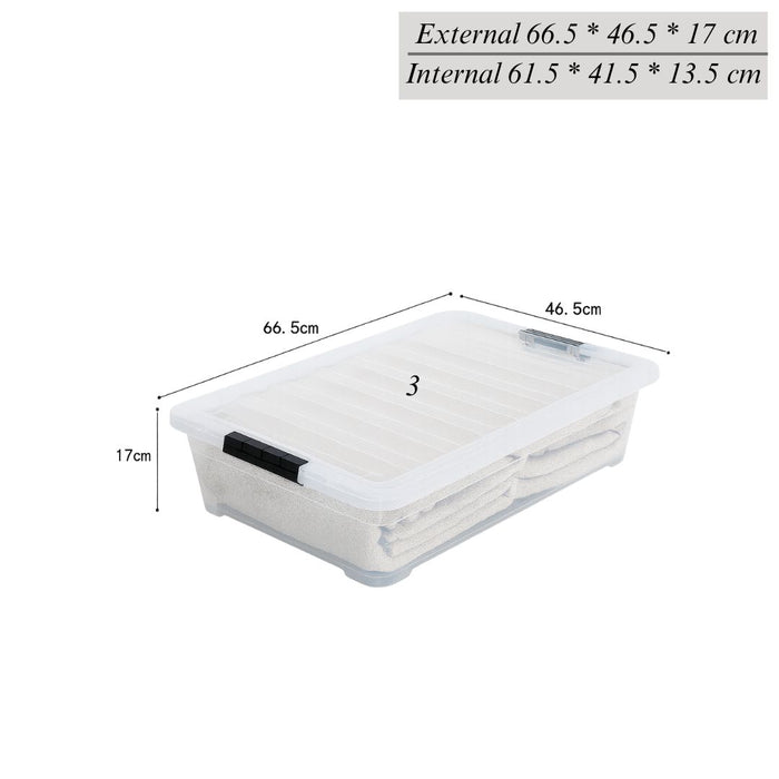 Plastic Storage Box large size with dimensions 66.5 × 46.5 × 17 cm