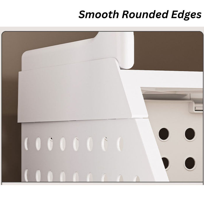 Smooth rounded edges of Modular Wardrobe Storage Shelf for safe clothes storage