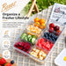 Food storage container set with removable compartments for outdoor food storage