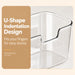U-shaped indentation on food storage box for easy access