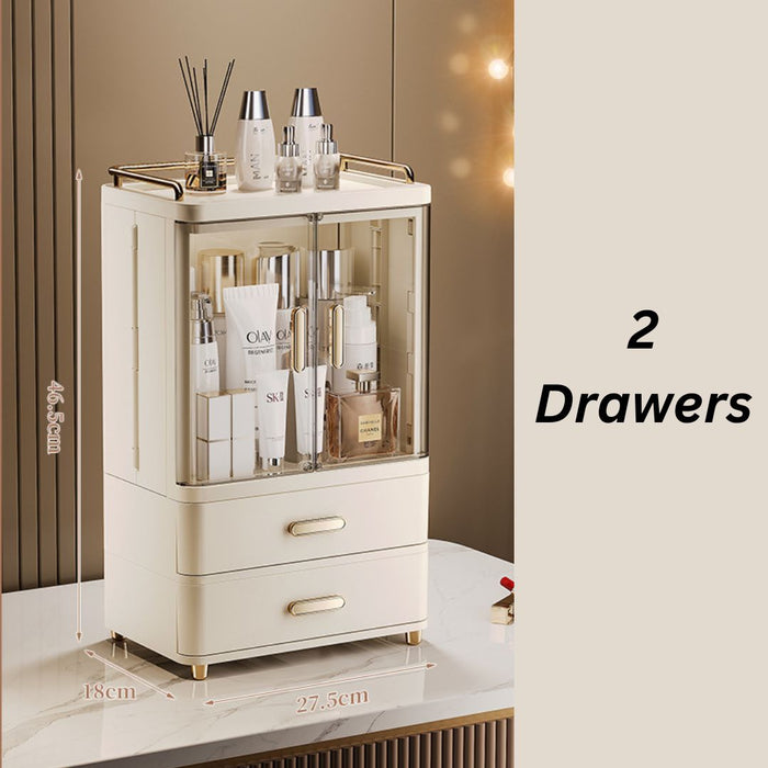 Makeup organiser with 2 drawers size dimensions 27.5cm x 18cm x 46.5cm