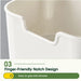 Divided food storage containers with finger-friendly notches for easy compartment removal