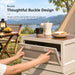 Camping storage box with buckle design for easy front door access