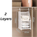 Two-layer Modular Wardrobe Storage Shelf size and measurement reference