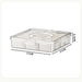 Divided food storage container with removable compartments, 31 x 31 x 6.5 cm