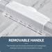 Collapsible storage box with removable handle for convenient carrying and movement