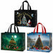 Christmas tote bag – Christmas tree design in black, green and blue