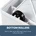 Collapsible storage box with built-in bottom rollers for easy movement