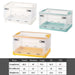 Collapsible storage box in multiple sizes and colour options with transparent front doors