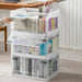 Plastic Storage Boxes with top lid and side opening doors for easy book access