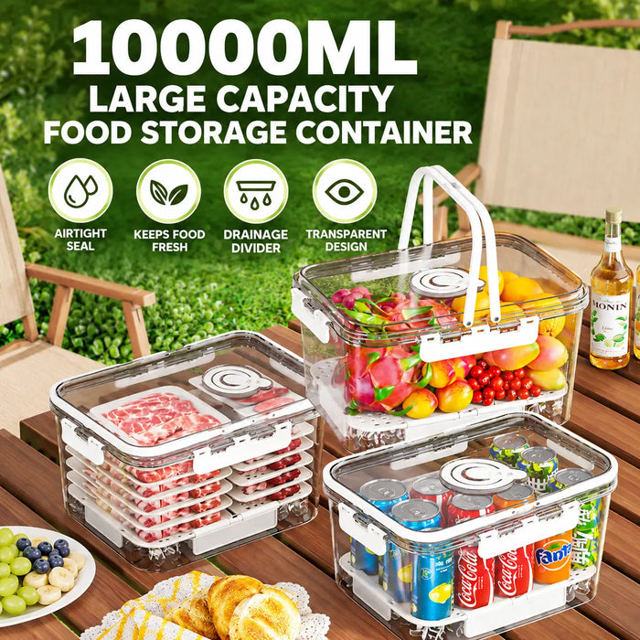 10,000ml fridge storage container for organising food, drinks and ingredients