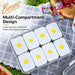 Food storage container set with multiple individual containers and secure outer case.