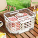 Large Fridge Storage Container with layered meat trays and airtight lid