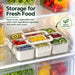 Meal prep container for fresh fruit and vegetable storage in separate compartments