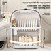 Two tier dish rack with 90 degree flip-top and 105 degree wide-opening doors for easy access