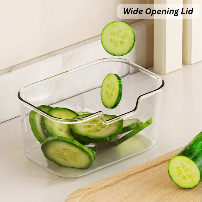 Condiment container with wide opening design for easy food access