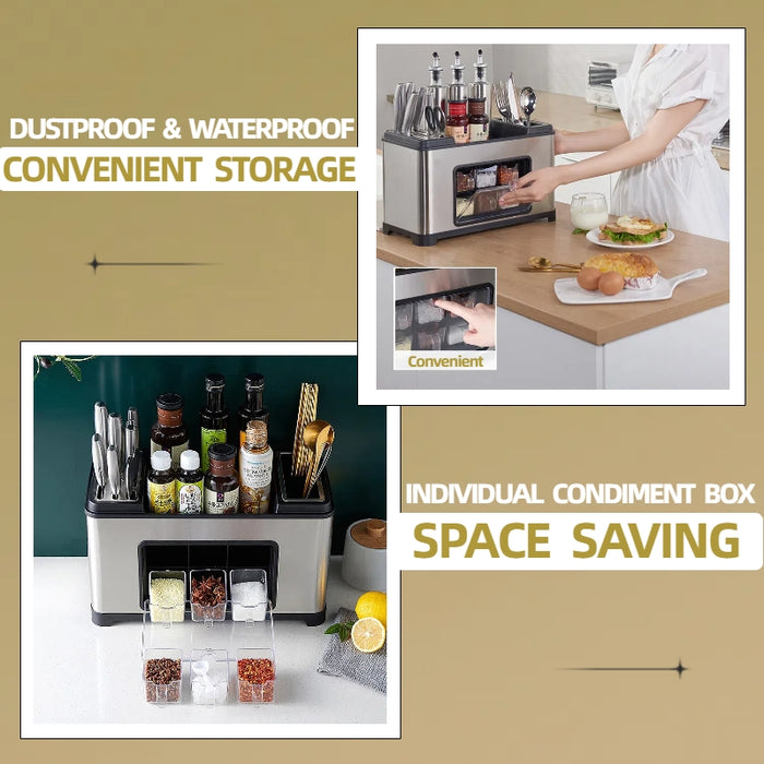 KIT-17-03 8007 3 Cutlery Condiment Storage Organizer