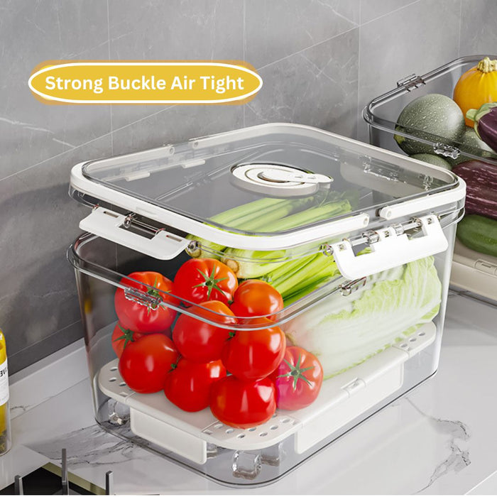 Fridge Storage Container with strong buckle lock and airtight seal