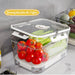 Fridge Storage Container with strong buckle lock and airtight seal