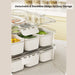 Stackable pantry food storage container with detachable modular compartment design