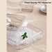 Plastic food storage container made from thick sturdy PET material