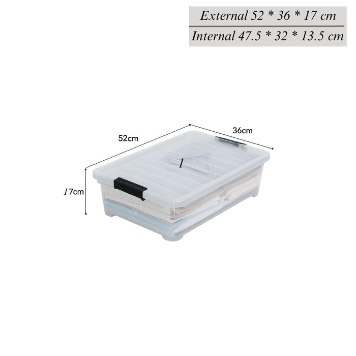 Plastic Storage Box small size with external measurements 52 × 36 × 17 cm