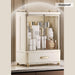 Modern makeup organiser cabinet with enclosed beauty storage system