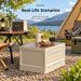 Outdoor camping storage box with tabletop for camping and outdoor living