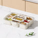 9 compartment Multi-grid kitchen storage container arranged neatly with assorted spices