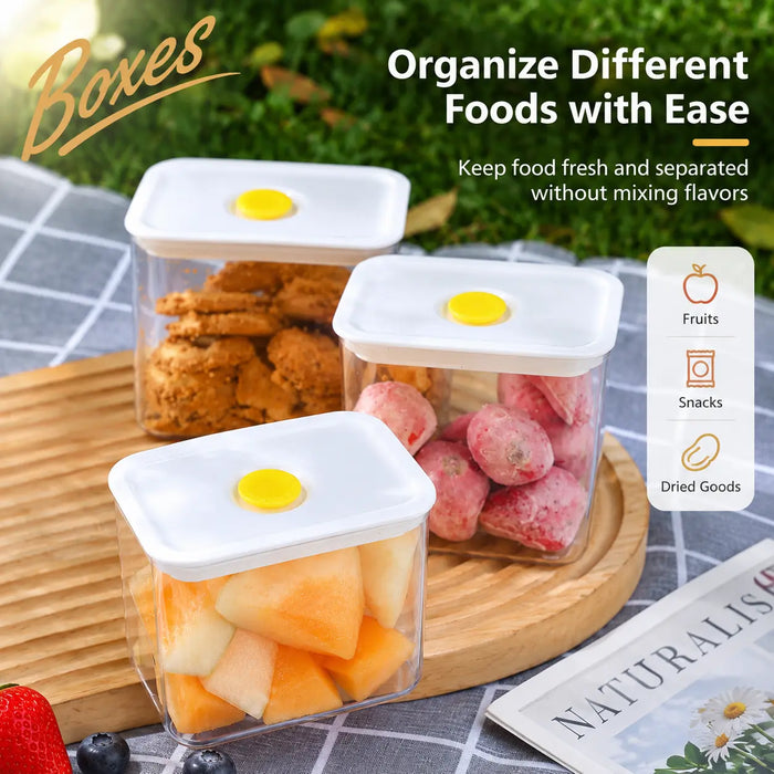 Food storage container set with individual containers for separating different foods