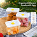 Food storage container set with individual containers for separating different foods