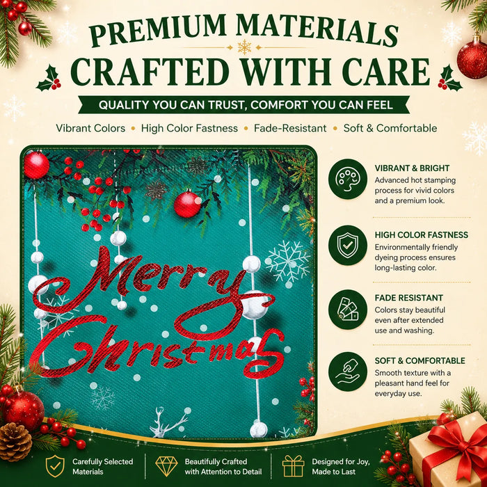 Christmas tote bag with vibrant Christmas tree design and fade-resistant festive colours