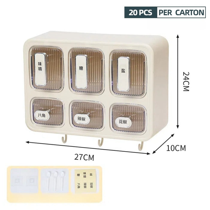 KIT-17-13 A1225 Mounted Condiment Storage Organizer