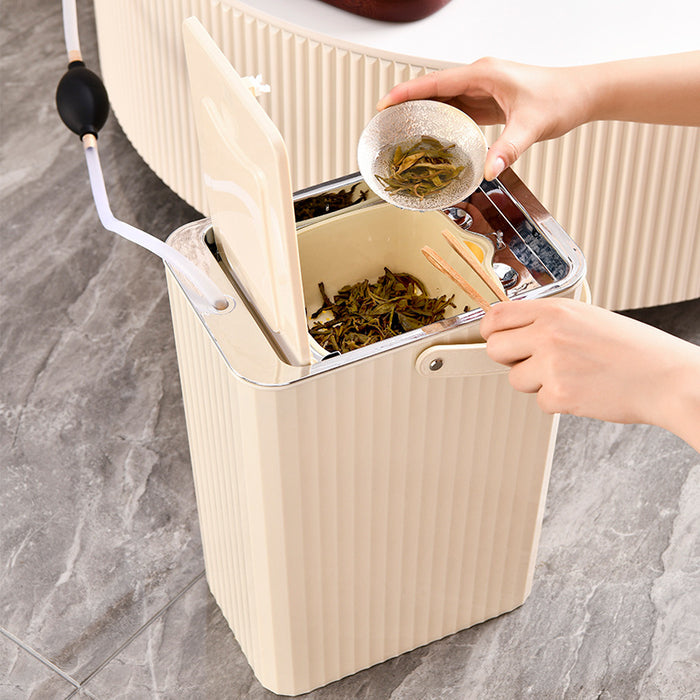 KIT-30-07 GK-002 Tea Strainer With Built-In Bin