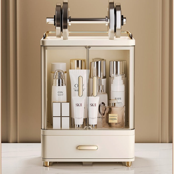 Makeup drawer organiser demonstrating a sturdy design that can support heavy weight