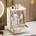 Makeup drawer organiser with pull-out drawer for organised cosmetics and beauty accessories