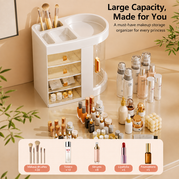 Cosmetic Organiser with 4 Tier Drawer Storage