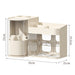 Cream beige makeup organiser with makeup brush holder dimensions 35 x 21 x 23 cm